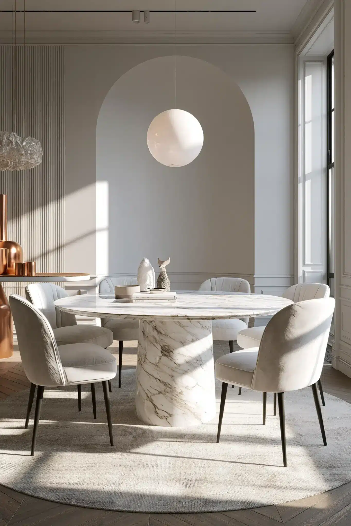 29 Round Table Dining Room Setups for Easier Conversation 3 round table dining room