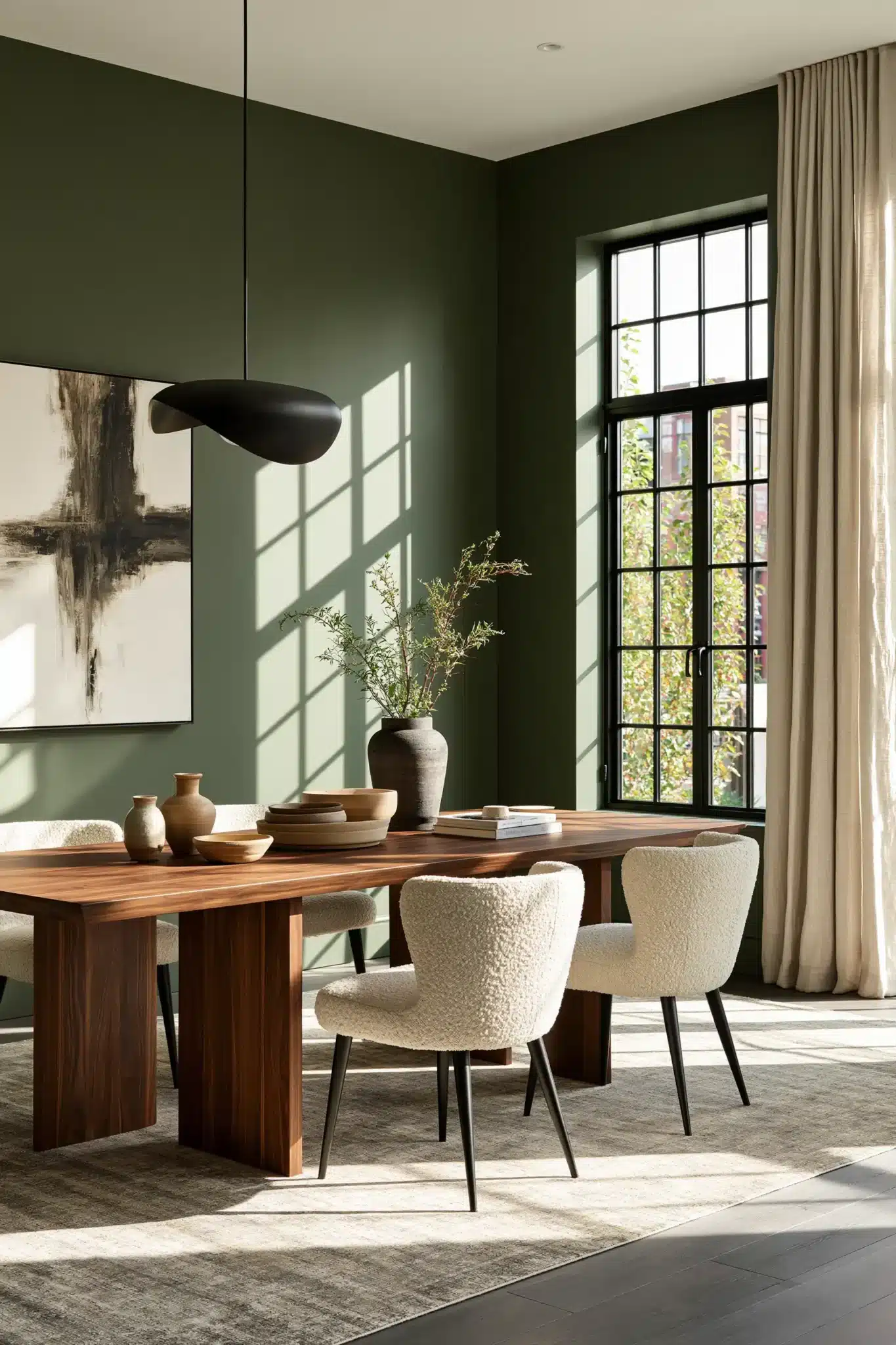 29 Green Dining Room Ideas for a Calmer, Warmer Wall 4 green dining room