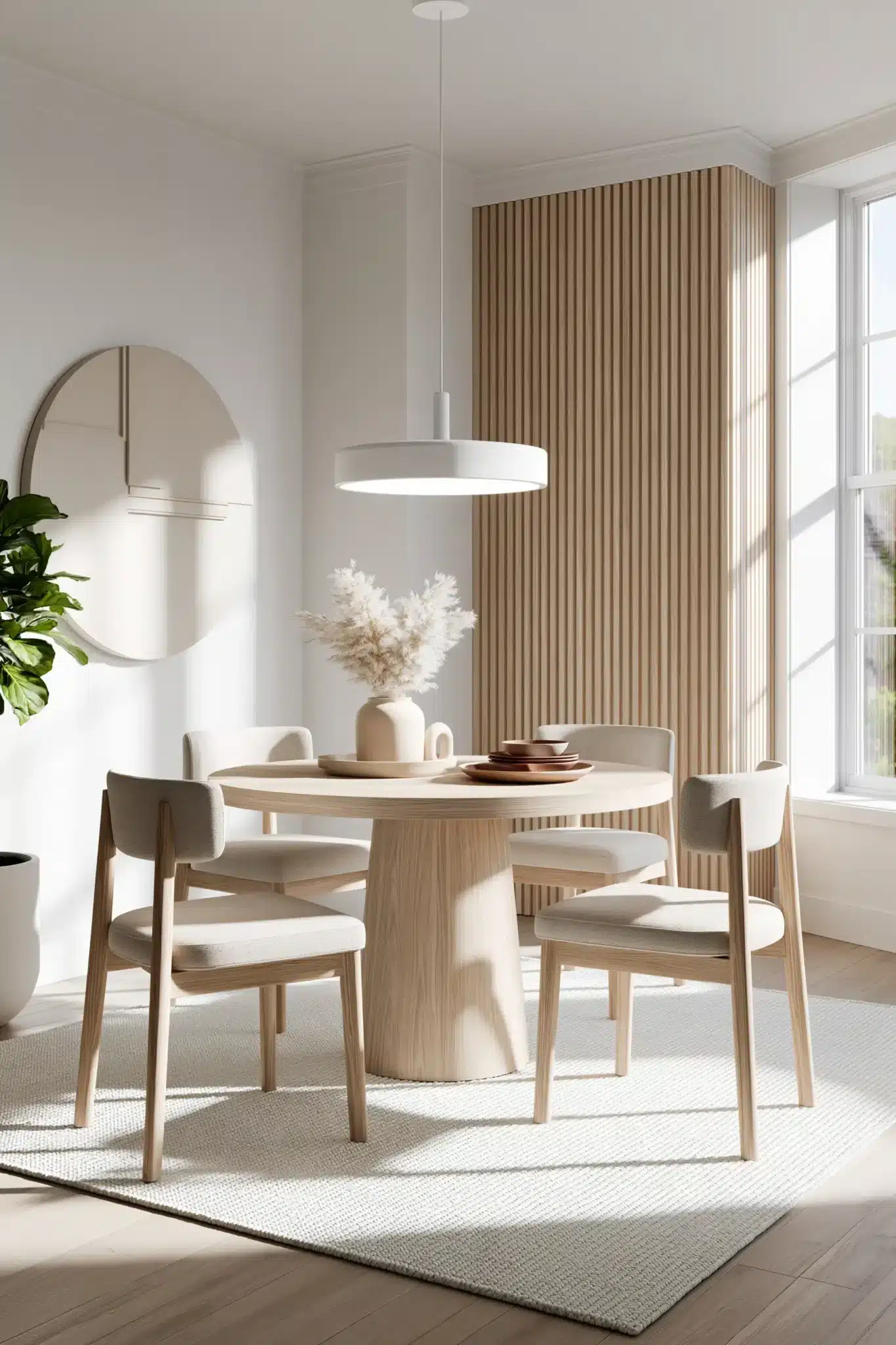 29 Round Table Dining Room Setups for Easier Conversation 4 round table dining room