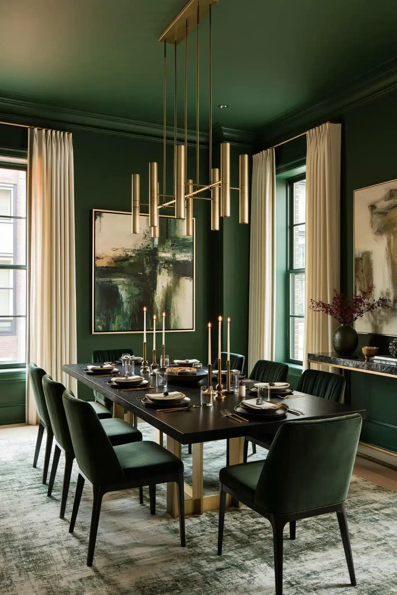 29 Green Dining Room Ideas for a Calmer, Warmer Wall 5 green dining room