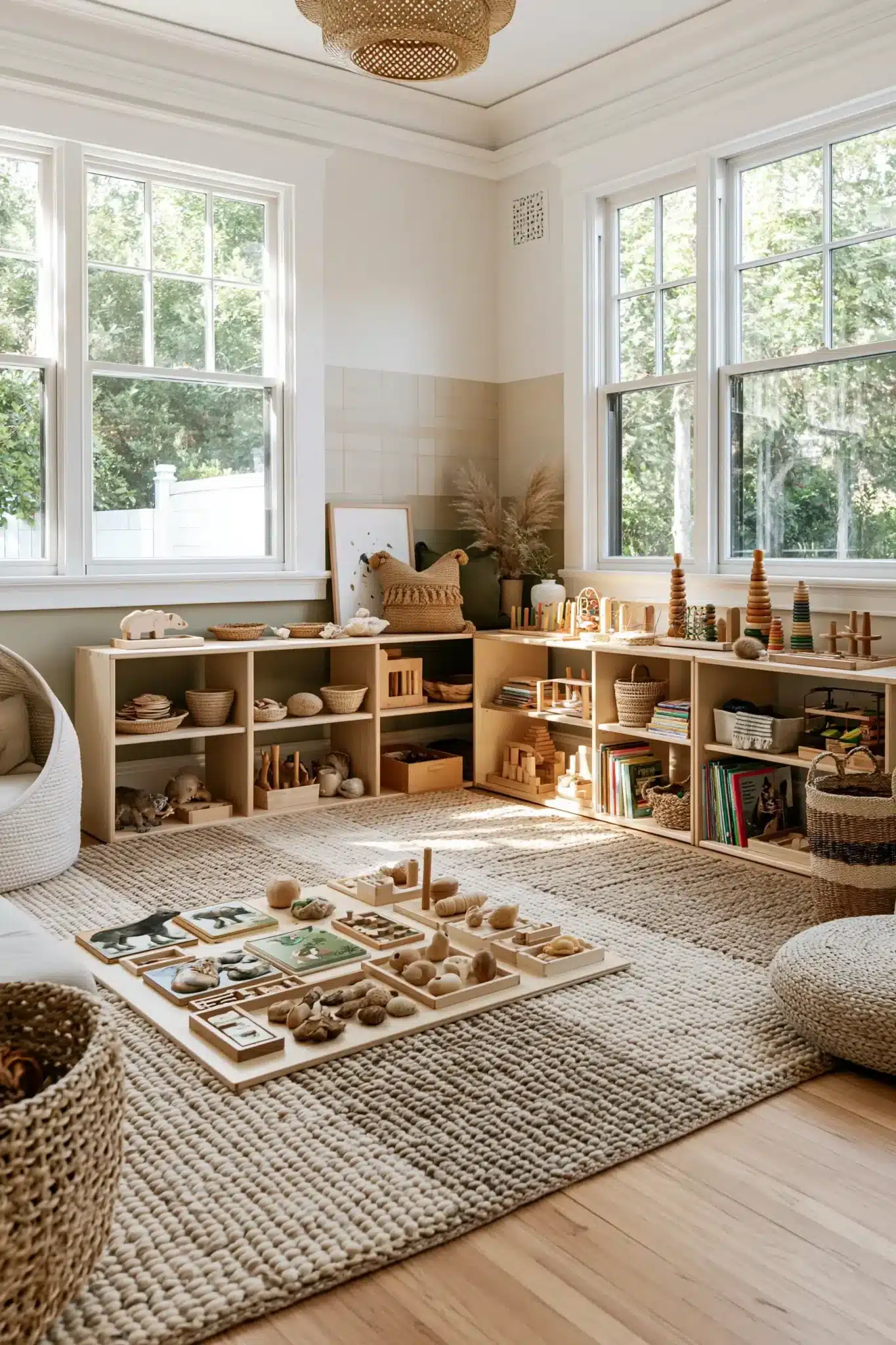 29 Montessori Playroom Ideas That Let Kids Actually Use the Room 6 montessori playroom