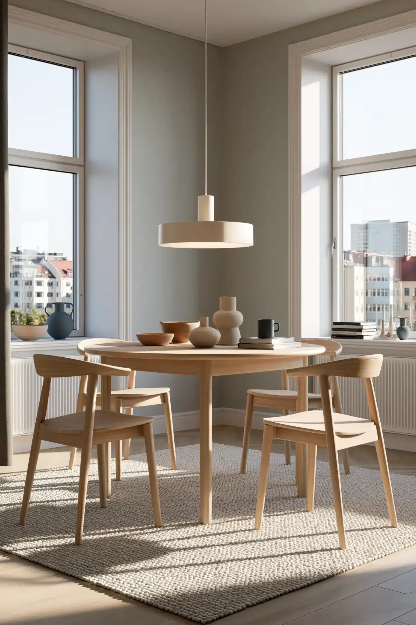 29 Round Table Dining Room Setups for Easier Conversation 6 round table dining room