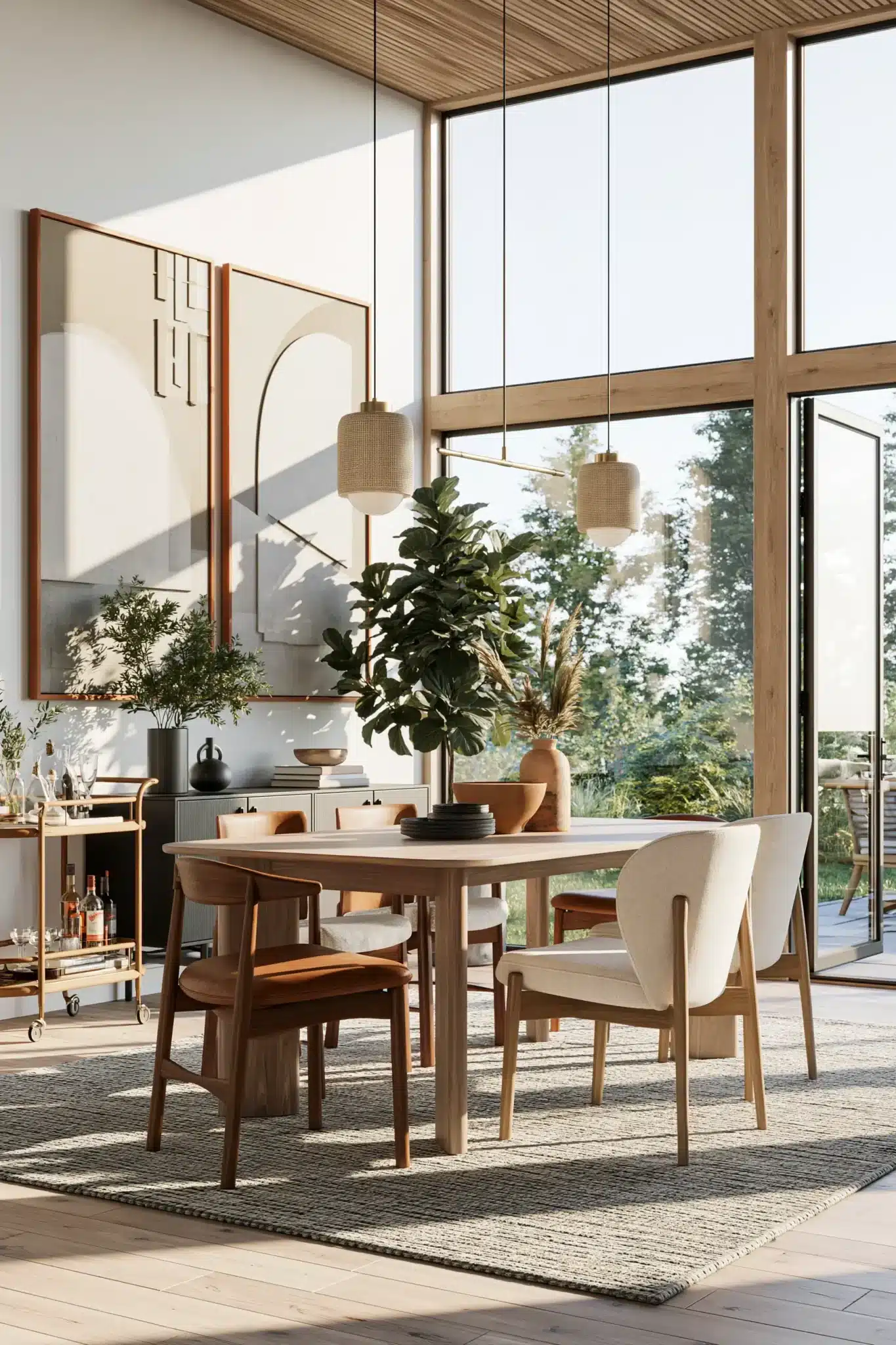 29 Mid Century Modern Dining Room Ideas With Clean Lines 7 mid century modern dining room