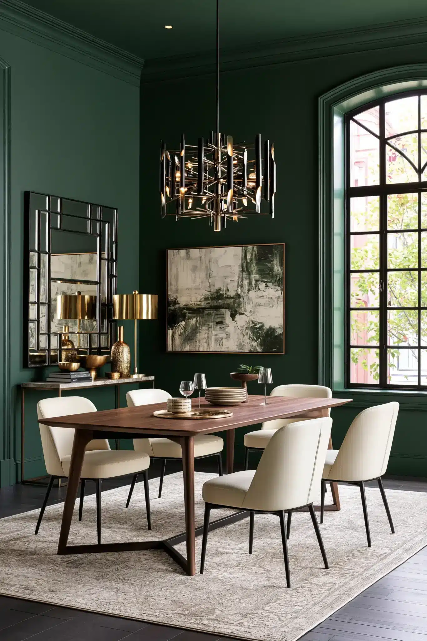 29 Green Dining Room Ideas for a Calmer, Warmer Wall 7 green dining room