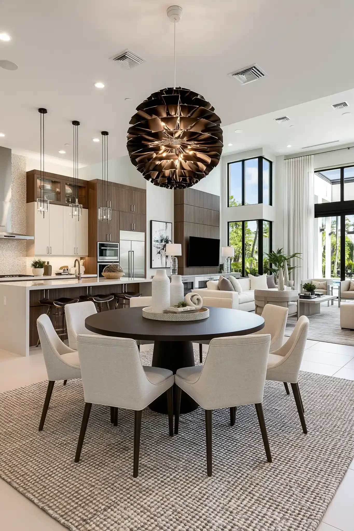 29 Round Table Dining Room Setups for Easier Conversation 8 round table dining room