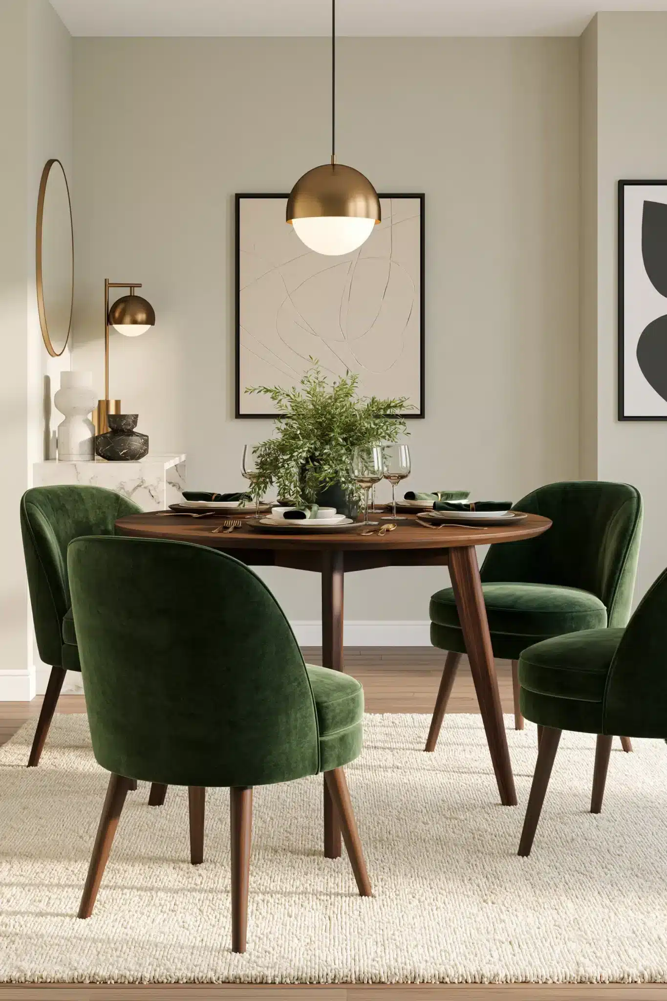 29 Green Dining Room Ideas for a Calmer, Warmer Wall 8 green dining room