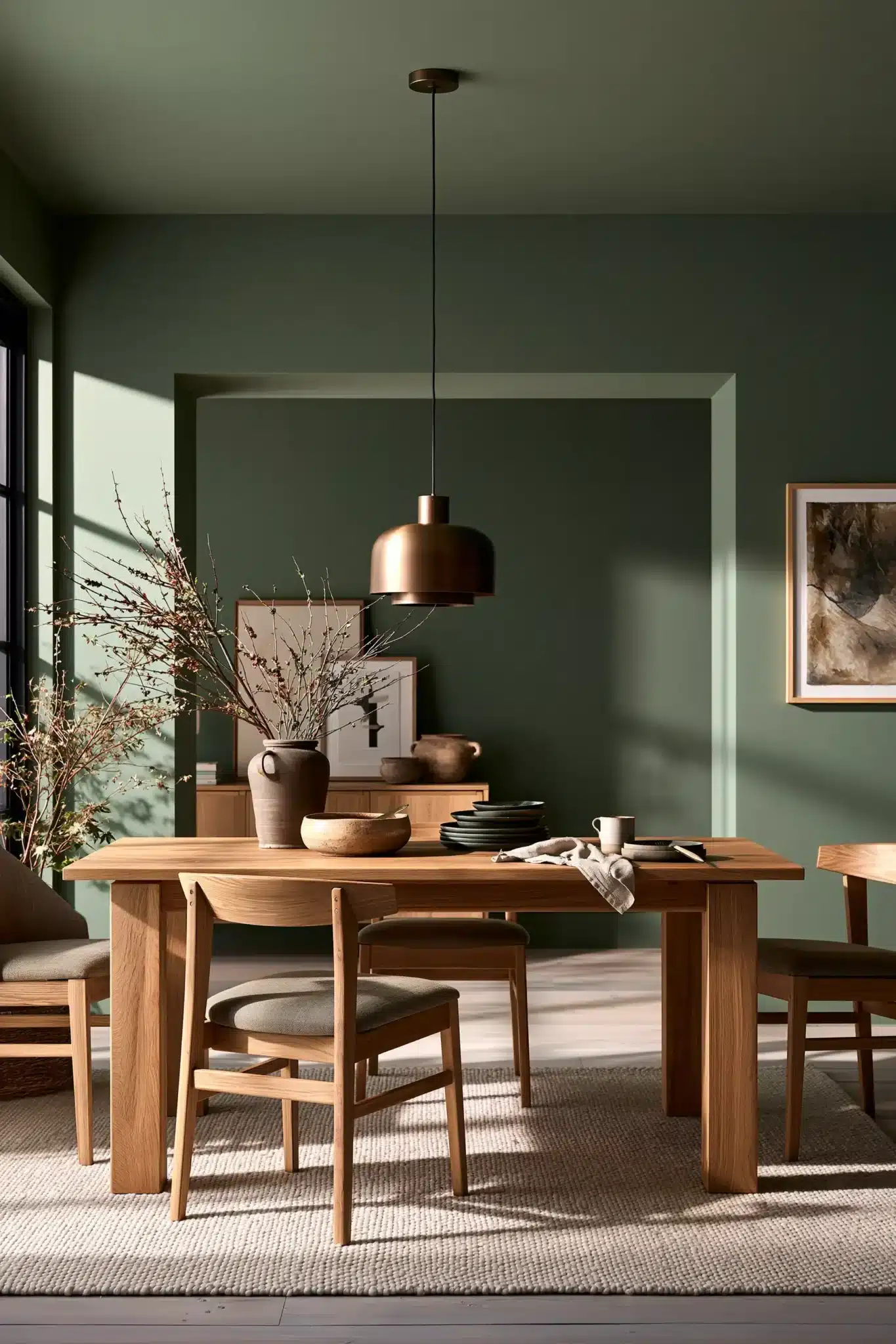 29 Green Dining Room Ideas for a Calmer, Warmer Wall 9 green dining room
